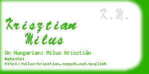krisztian milus business card